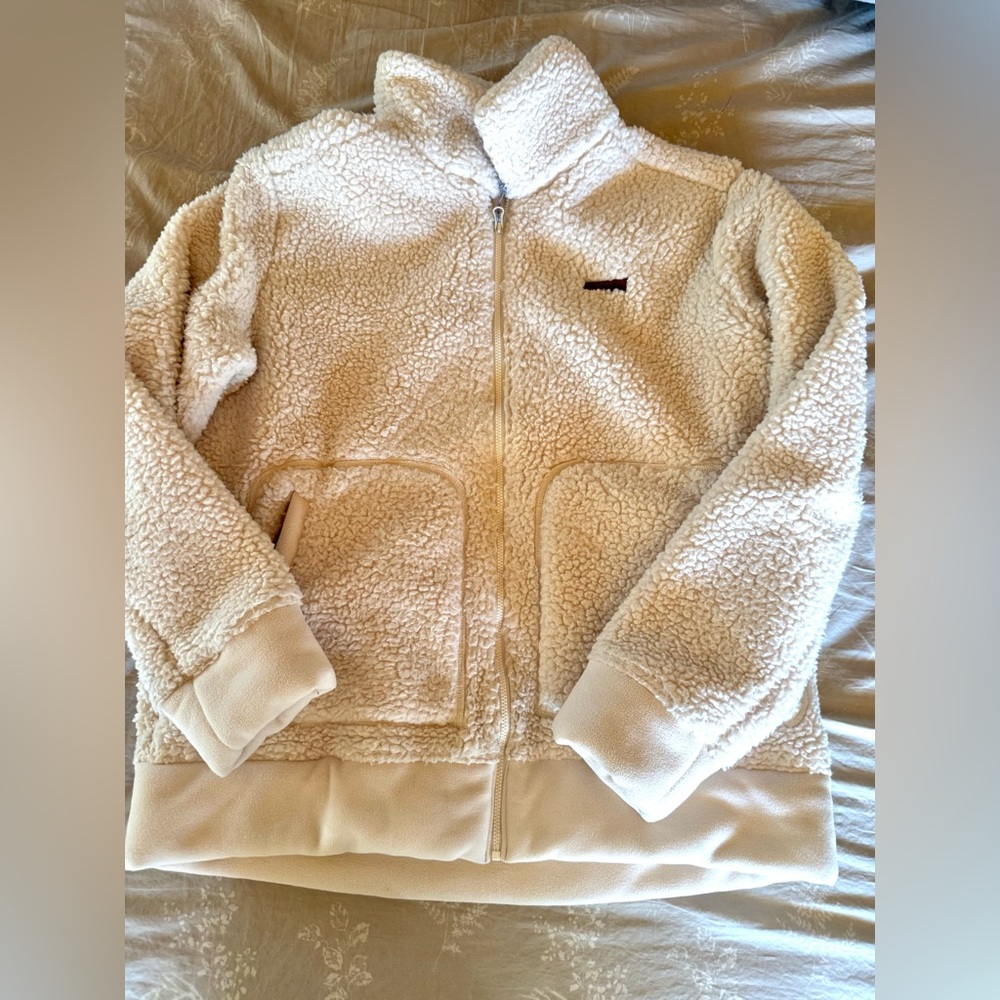 Columbia Fire Side II Sherpa Full Zip Jacket – Cream – Size L